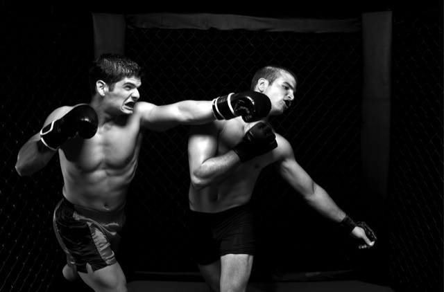 Inside Rumble Martial Arts: mats and training equipment.